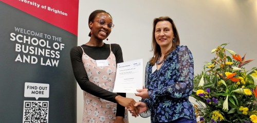 PDT Solicitors Prize awarded at the School of Business and Law Awards for Excellence ceremony February 2023